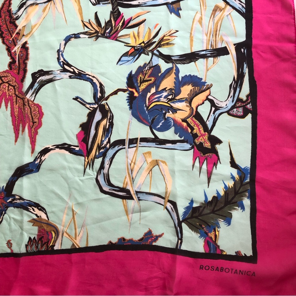 Vintage Rosabotanica Balenciaga Silk Scarf: Made in Italy - Picture 4 of 11